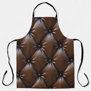 Chocolate Leather: Luxurious Upholstery Texture Apron