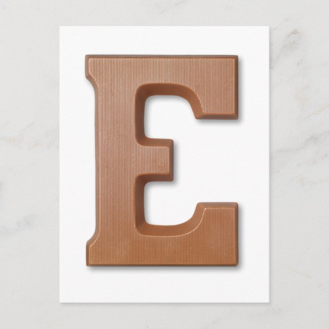 Chocolate letter E Postcard (Front)
