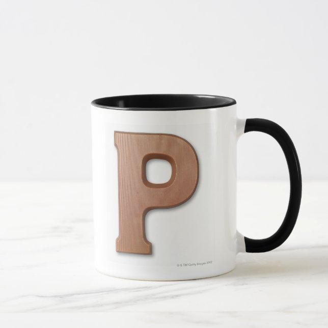 Chocolate letter p mug (Right)