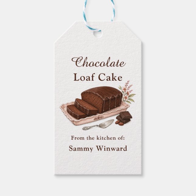 Chocolate Loaf Cake Gift Tags (Front)