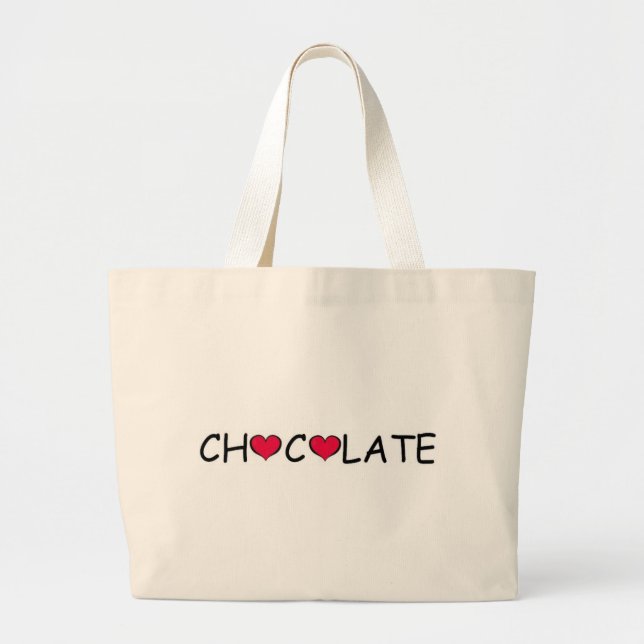CHOCOLATE LOVE LARGE TOTE BAG (Front)