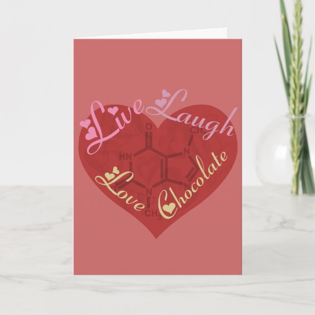Chocolate Love Valentine Greeting Card (Front)