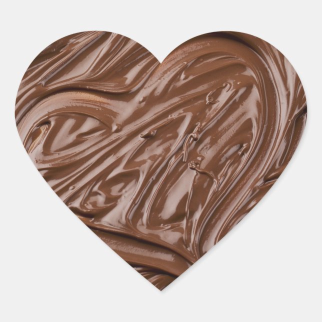 chocolate lovely heart sticker (Front)