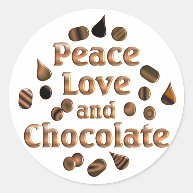 Chocolate Lover Classic Round Sticker (Front)