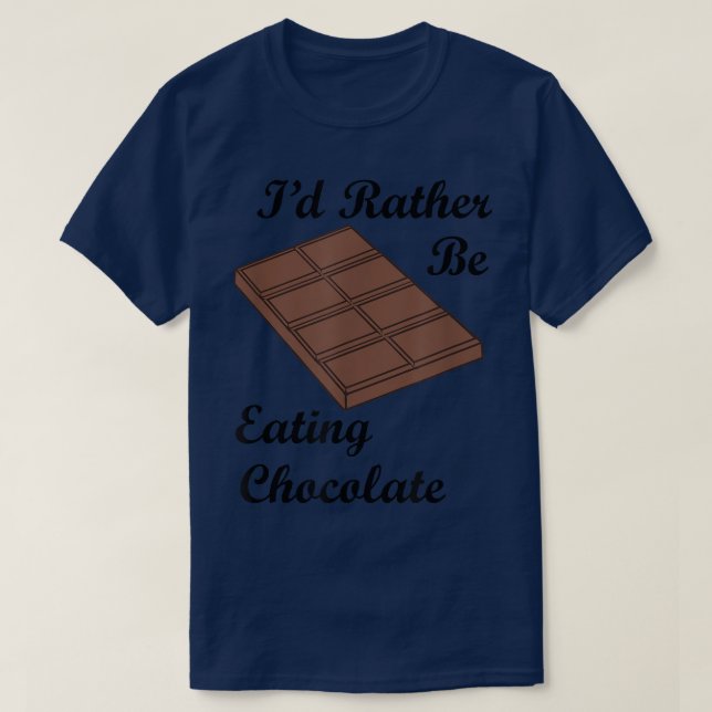 Chocolate Lover Cocoa Eating Chocolate  T-Shirt (Design Front)