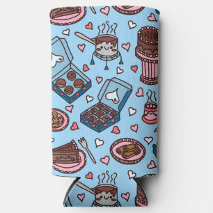 Chocolate lover cute seltzer can cooler