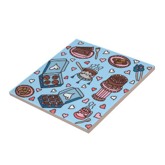 Chocolate lover cute tile