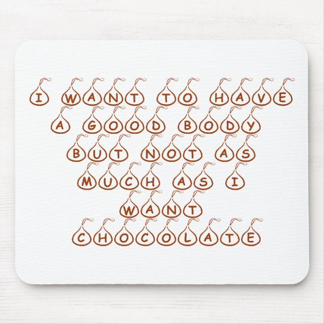 Chocolate Lover Mouse Pad (Front)