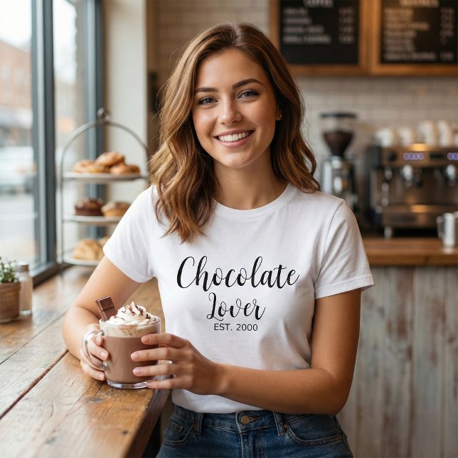 Chocolate Lover Script Established Design T-Shirt (Creator Uploaded)