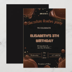 Chocolate Lovers Fondue Party Invitation