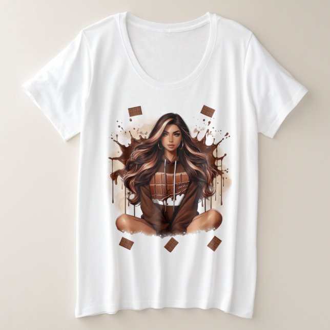 Chocolate lovers plus size T-Shirt (Design Front)