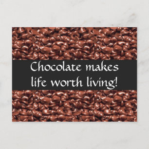 Chocolate Makes Life Worth Living Post Cards