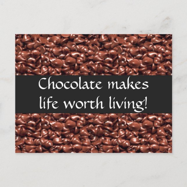 Chocolate Makes Life Worth Living Post Cards (Front)