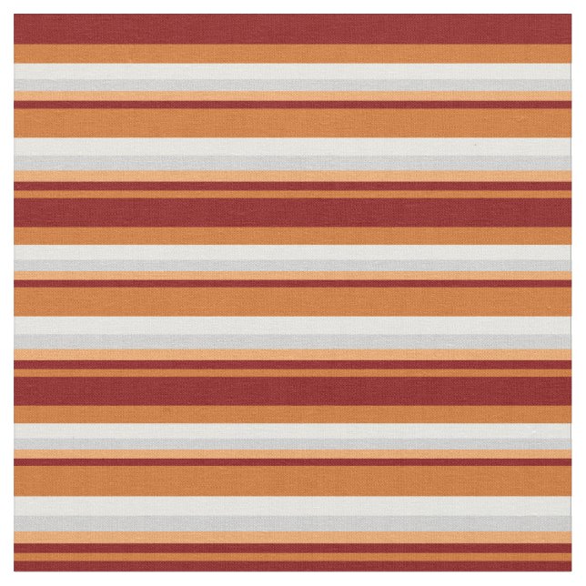 Chocolate, Maroon, Brown, Light Grey & Mint Cream Fabric (Close Up)