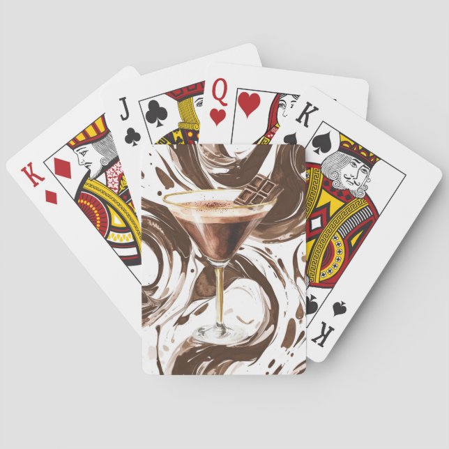 Chocolate Martini Drink Playing Cards (Back)
