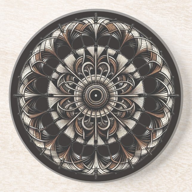 Chocolate Medallion - Abstract Coaster (Front)