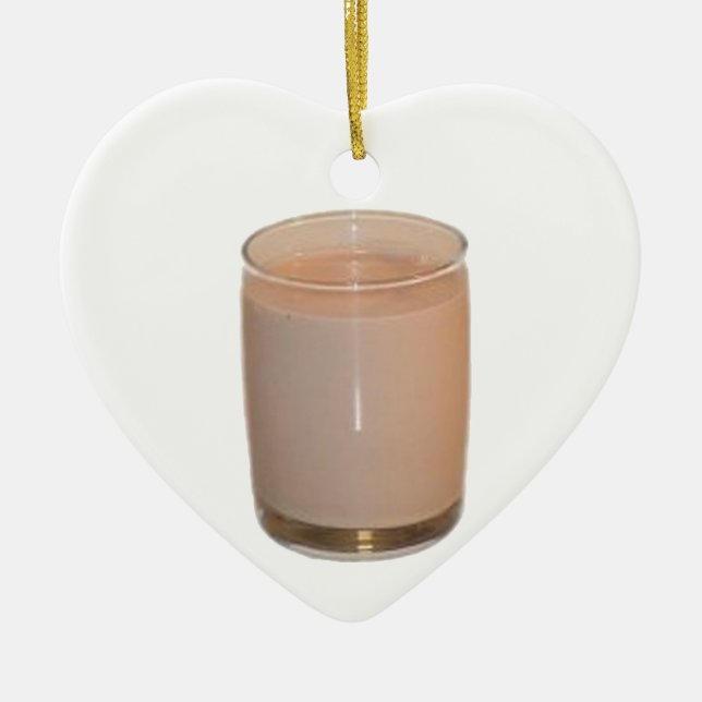Chocolate Milk Ceramic Tree Decoration (Front)