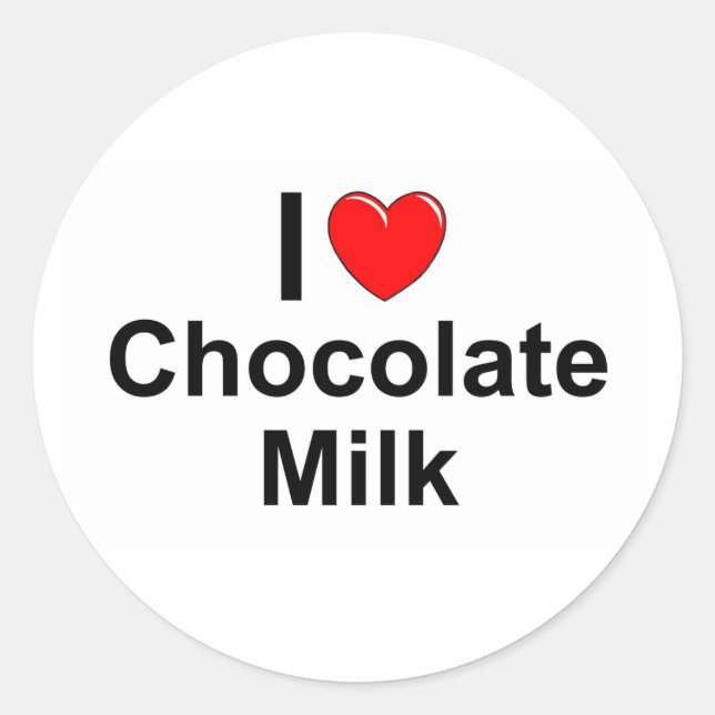 Chocolate Milk Classic Round Sticker (Front)