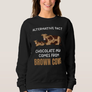 Chocolate Milk Comes From Brown Cows Fun Food Grap Sweatshirt