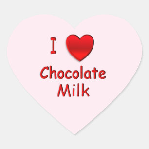 Chocolate Milk Love Heart Sticker