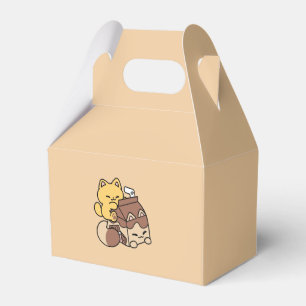 Chocolate Milk Sipping on Bliss – Kawaii Cat Food  Favour Box