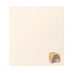 Chocolate Milk Sipping on Bliss – Kawaii Cat Food Notepad