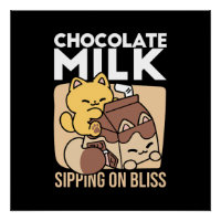 Chocolate Milk Sipping on Bliss – Kawaii Cat Food
