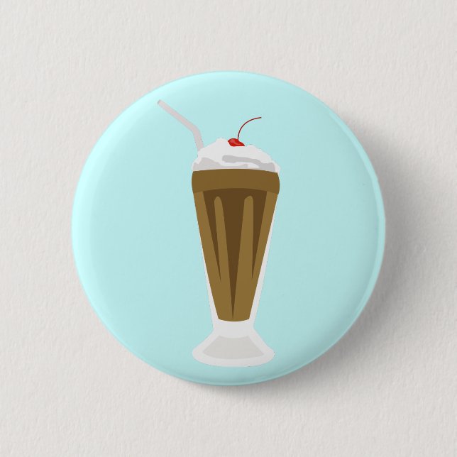 Chocolate Milkshake 6 Cm Round Badge (Front)