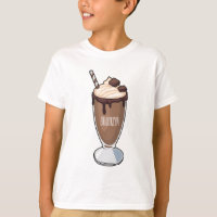 Chocolate milkshake cartoon illustration