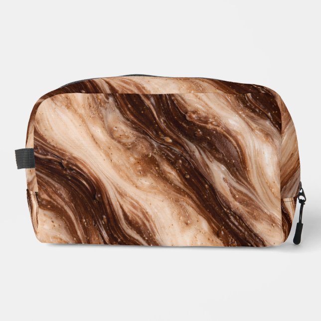 Chocolate Milkshake Marble Texture Dopp Kit (Front)