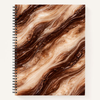 Chocolate Milkshake Marble Texture Notebook