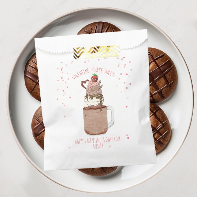 Chocolate Milkshake Valentine's Day Classroom Favour Bags (Creator Uploaded)