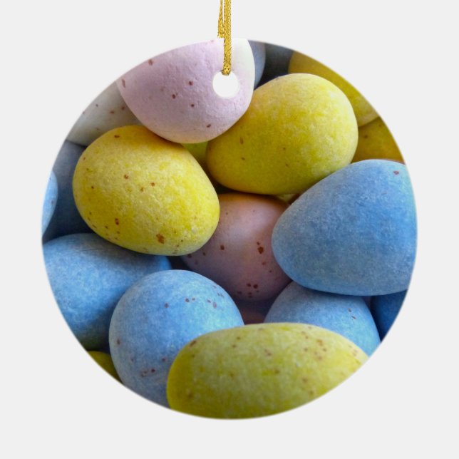 Chocolate Mini Eggs Ceramic Tree Decoration (Back)