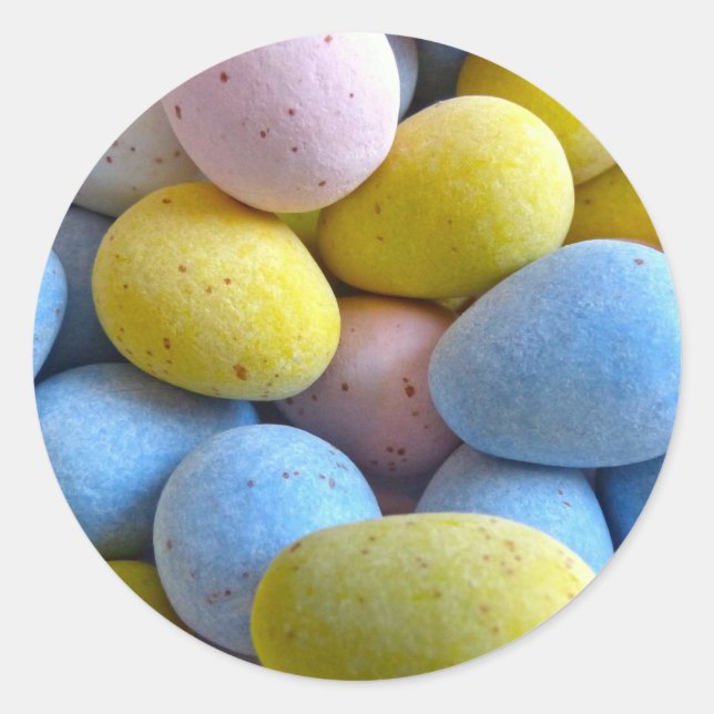 Chocolate Mini Eggs Classic Round Sticker (Front)