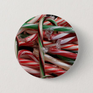 Chocolate Mint Candy Canes Holiday Festive 6 Cm Round Badge