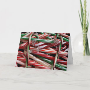 Chocolate Mint Candy Canes Holiday Festive Card