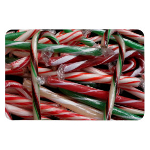Chocolate Mint Candy Canes Holiday Festive Magnet