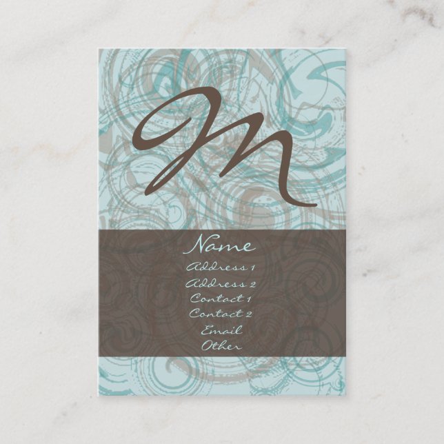 Chocolate Mint Chubby Business Card (Front)
