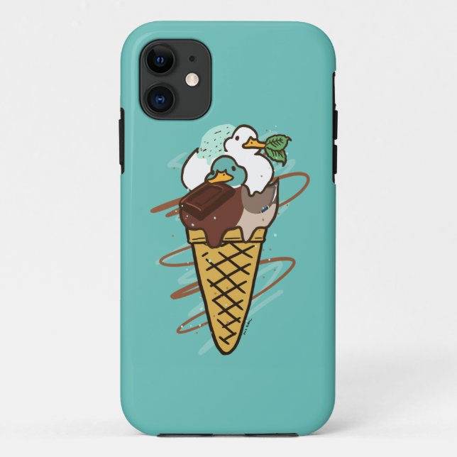 Chocolate Mint Ice Duck Case-Mate iPhone Case (Back)