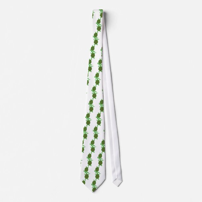 Chocolate Mint Love Sea Turtles tie (Front)
