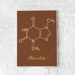 Chocolate Molecule  Foil Prints<br><div class="desc">Elevate your decor with our Chocolate Molecule Foil Prints! 🍫✨ These stunning prints celebrate the sweet chemistry of chocolate. Perfect for science enthusiasts and chocolate lovers alike. Add a touch of scientific elegance to your space. Shop now and indulge your walls in style!</div>