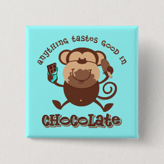 Chocolate Monkey 15 Cm Square Badge