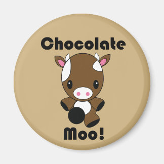 Chocolate Moo Kawaii Cow Magnet