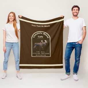Chocolate Moose Cafe Fleece Blanket