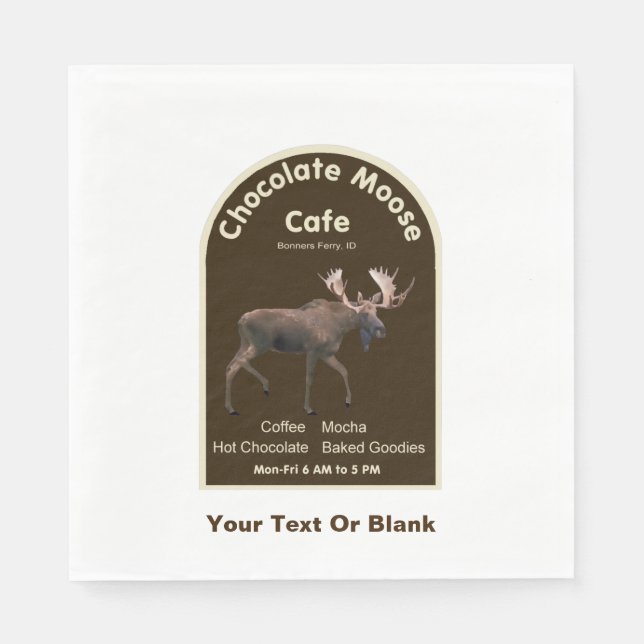 Chocolate Moose Cafe Napkin (Front)