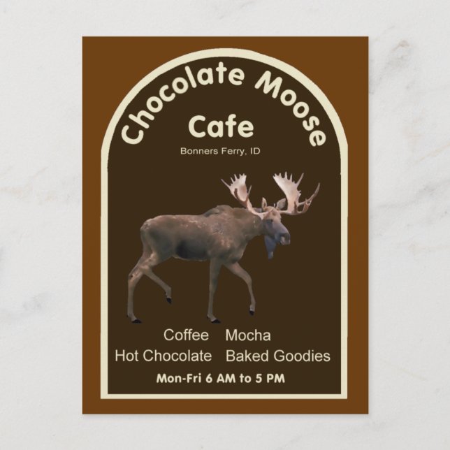 Chocolate Moose Cafe Postcard (Front)