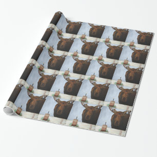 Chocolate Moose Wrapping Paper