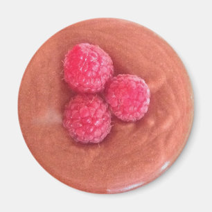 Chocolate Mousse With Raspberries Magnet