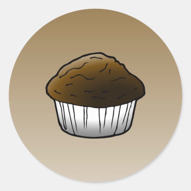 Chocolate Muffin Classic Round Sticker (Front)