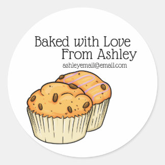Chocolate Muffin Designer Classic Round Sticker